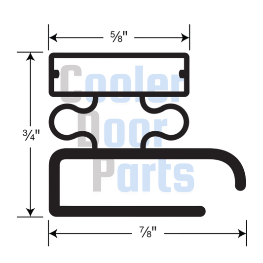 Walk-In Cooler Door Gasket, 202 - Gray [CDP 2020G]