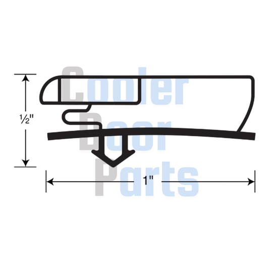 Anthony Aircell Reach-In Cooler Door Gasket, 208- Black [CDP 2080]