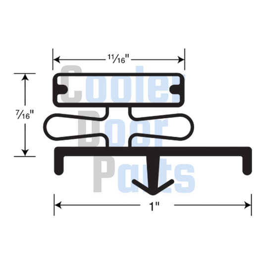 Walk-In Cooler Door Gasket, 405 - Black [CDP 4050B]