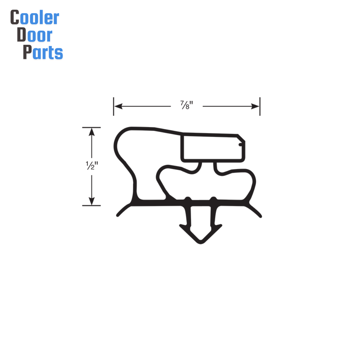 Avantco 178GSKT11571, 4-Sided 26-3/4 x 52-1/2 OD Reach-In Gasket - Grey [CDP 806]